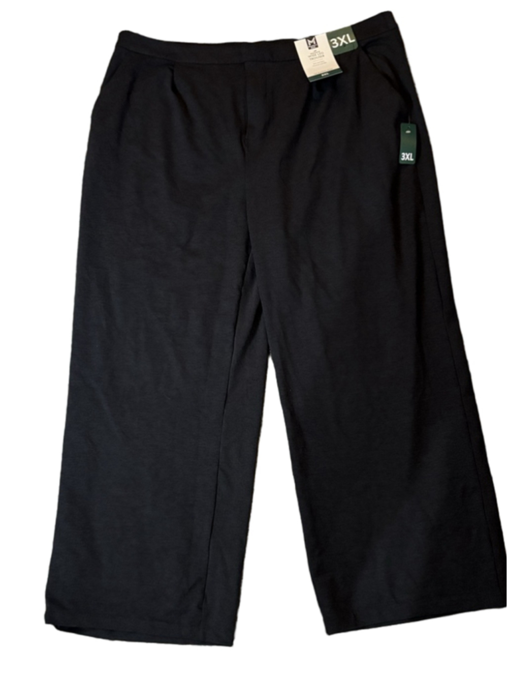 Women's Member's Mark Black Wide Leg Trousers 3XL